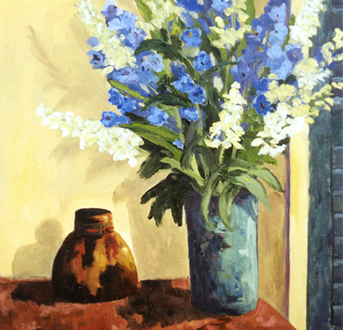 blue flowers 20x24
