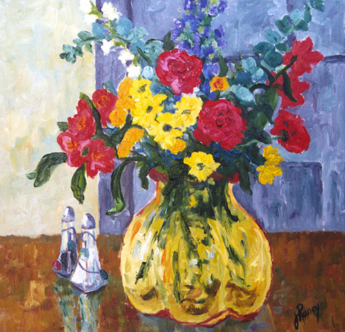 yellow vase 20x20