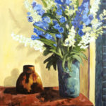 Blue Flowers - 20" x 24" oil on canvas